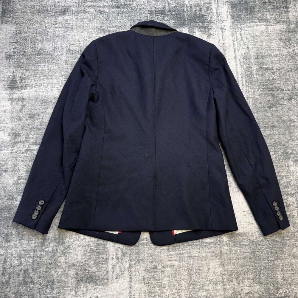 J Crew Regent Blazer Jacket Womens 6 Navy Blue Wool One Button Career Academia - Picture 5 of 14